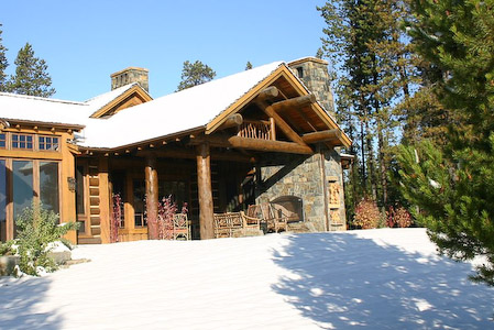 Covered Deck in Snow