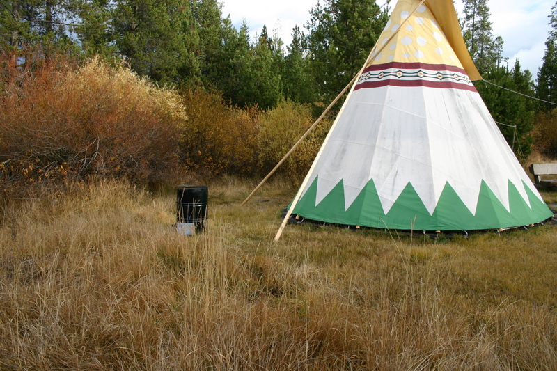 teepee poles for smoke hole